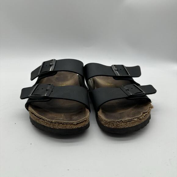 Womens Size 39 US 8.5 Birkenstock Arizona Black Birko-Flor Sandals Slip On - Picture 2 of 8